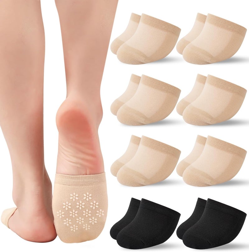 Murmorers Toe Socks Womens for Mules, Half Socks Toe Topper Covers No Show Invisible Non-slip Liners for Clogs 4/6/8 Pairs - Image 1